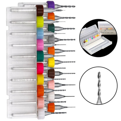 Set of 20 PCB Drill Bits 3.175mm for Engraving (Colorful)