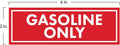 Set of 4 Gasoline Only Fuel Caution Warning Decals for Universal Use