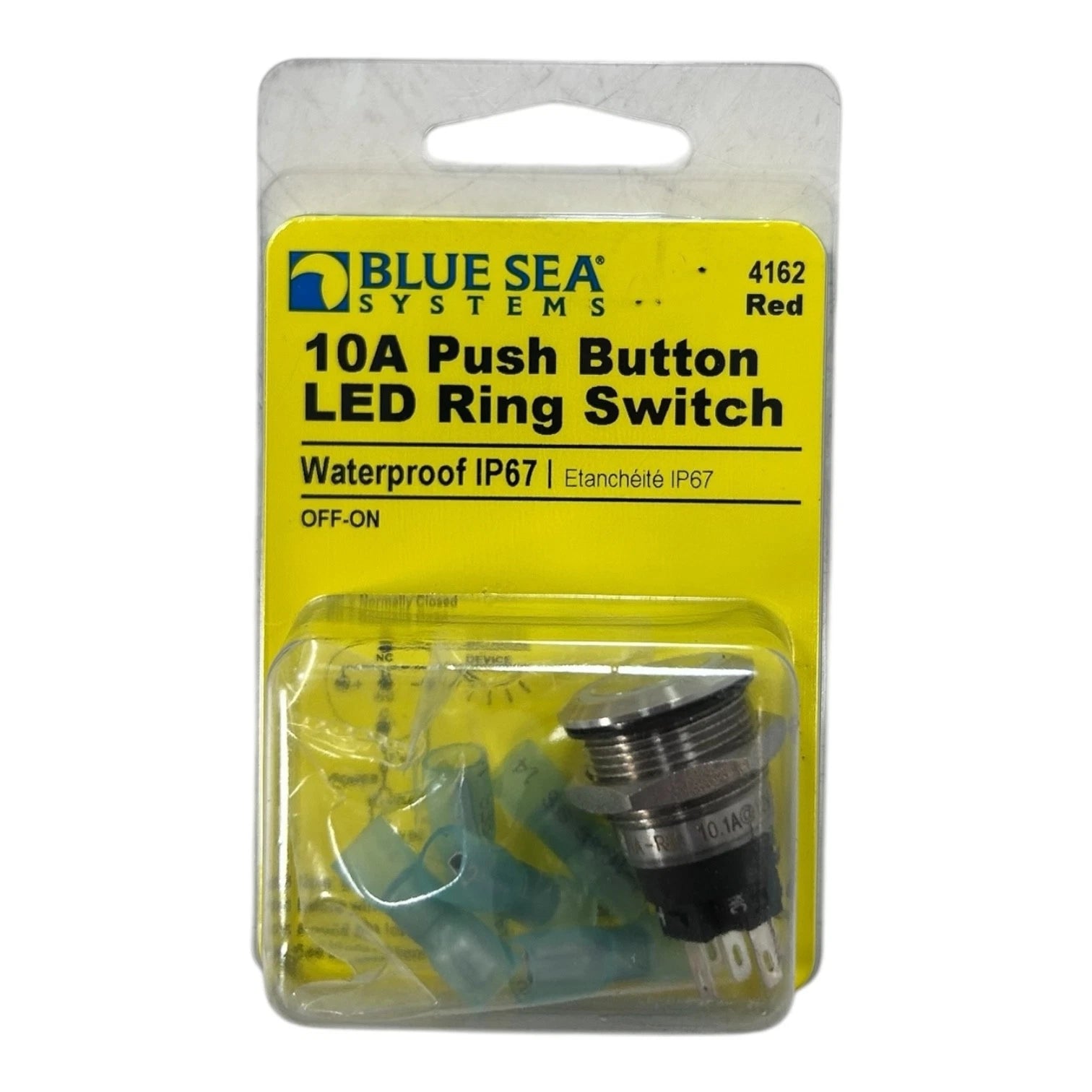Marine Push Button LED Ring Switch 10A for Blue Sea Systems 4162