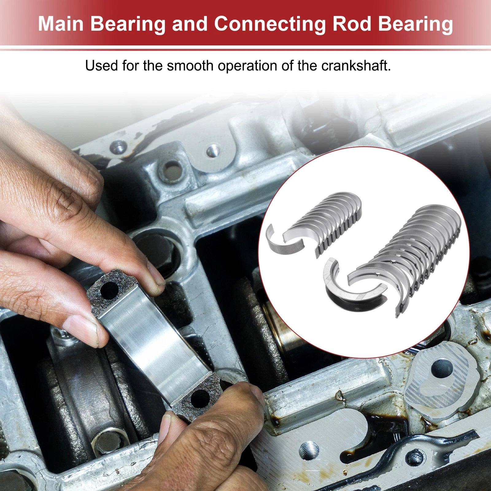Engine Main and Connecting Rod Bearing Kit Replacement for BMW 125i (2006–2013)