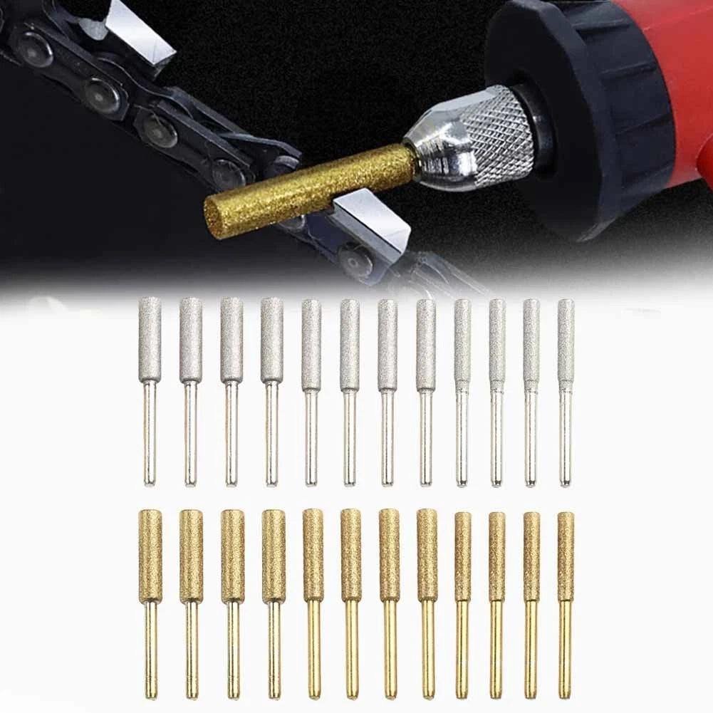 Set of 24 Emery Chainsaw Burrs for Sharpening