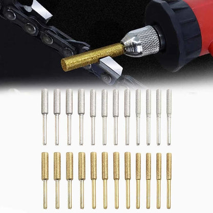 Set of 24 Emery Chainsaw Burrs for Sharpening