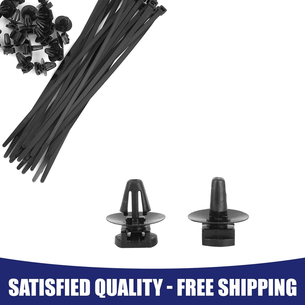 Car Clip Retainer Fastener with Cable Tie for Audi VW Skoda (20 Pack)