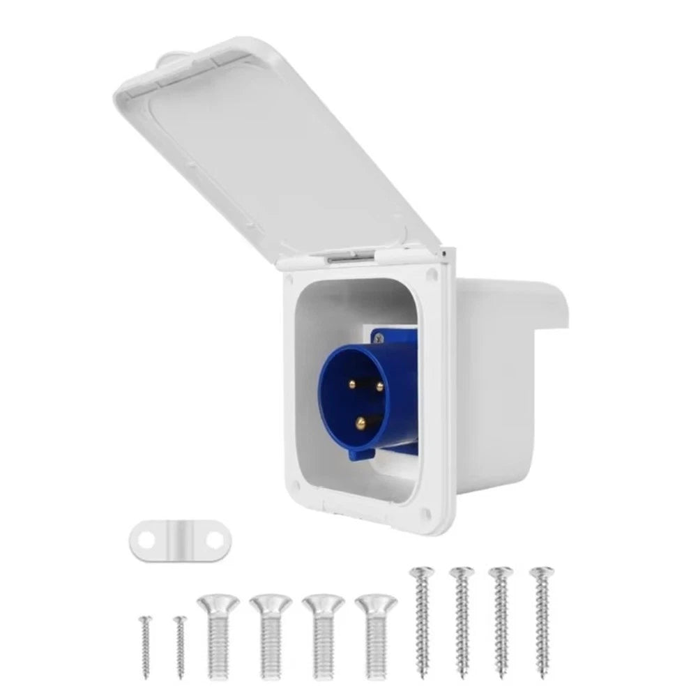 RV Power Inlet 32A Flush Mount Socket for Motorhome Trailer