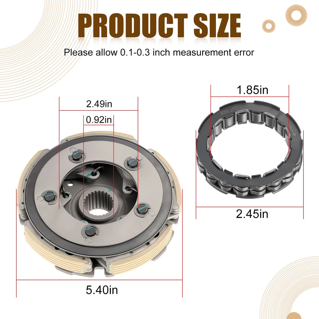 Centrifugal Wet Clutch One Way Bearing for Honda TRX300FW (1988–2000)