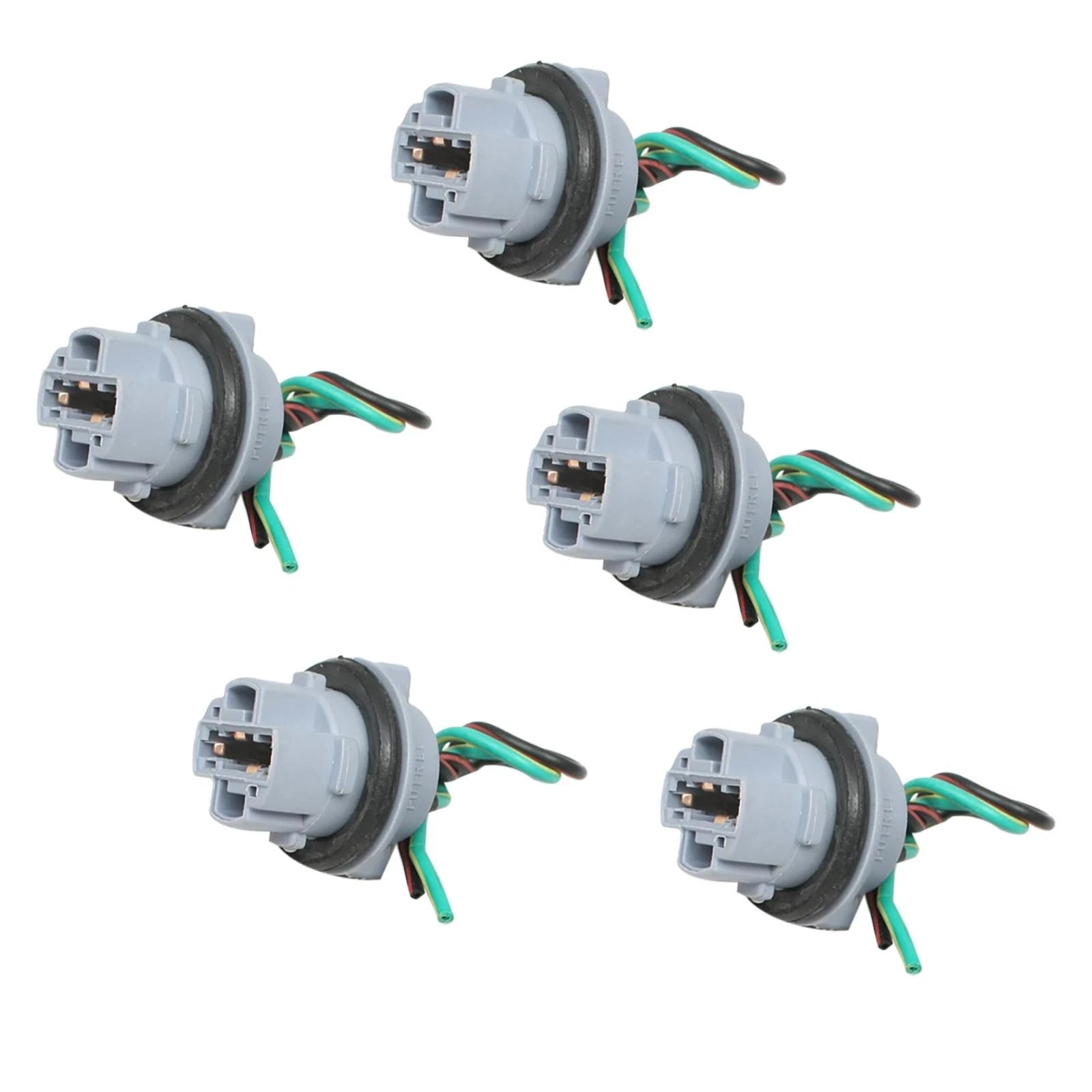 5 Pcs T20 W21W 7440 LED Bulb Socket Holder Wire Harness for Trailer