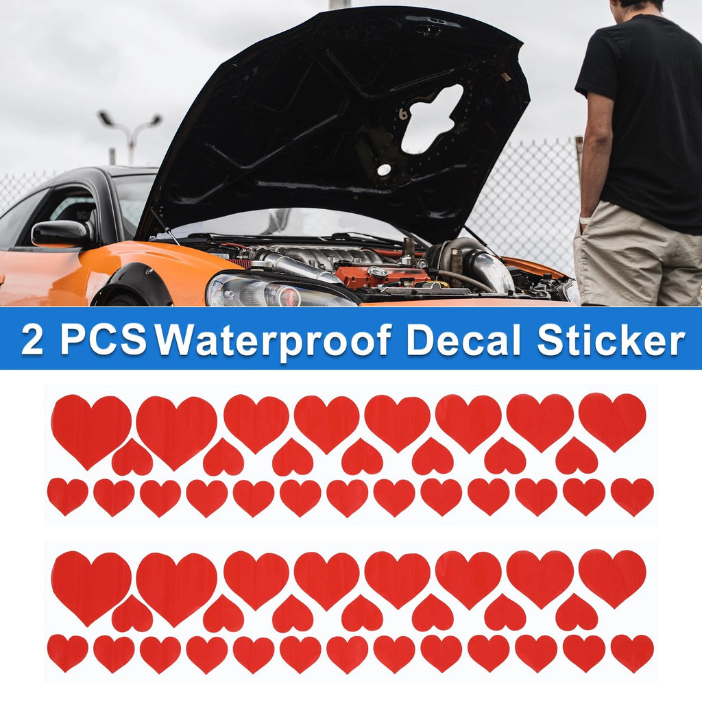 Heart Pattern Car Bumper Sticker Decal for All Makes and Models (1997–2023)