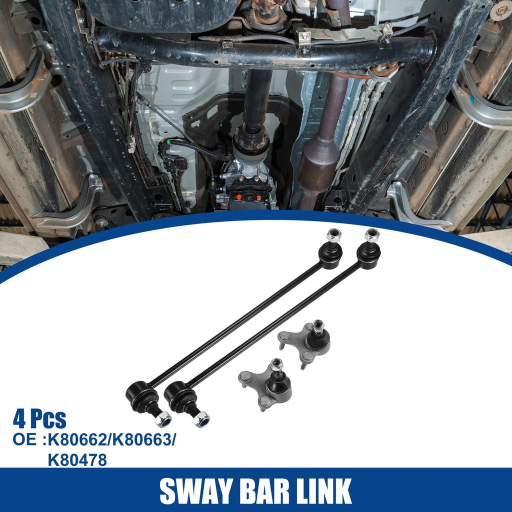 4 Pcs Front Sway Bar Link Stabilizer End Link for Volkswagen EOS (2007–2015)