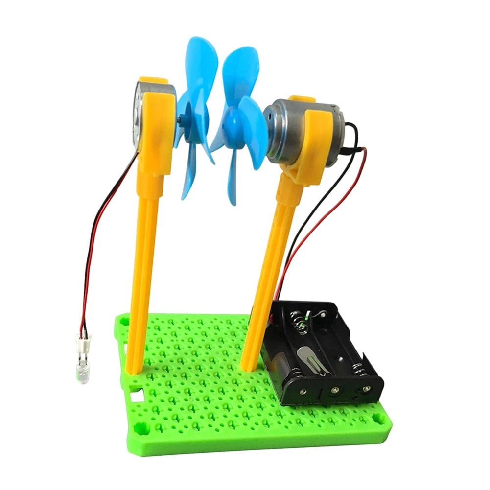 DIY Wind Turbine Model with Dual Motor System (2023)