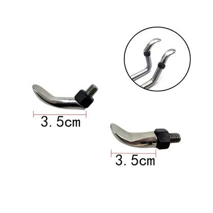 2x Push Rod Ends Tip Curved/Whale Tail Tips Paintless Dent Repair Tool M8 Thread