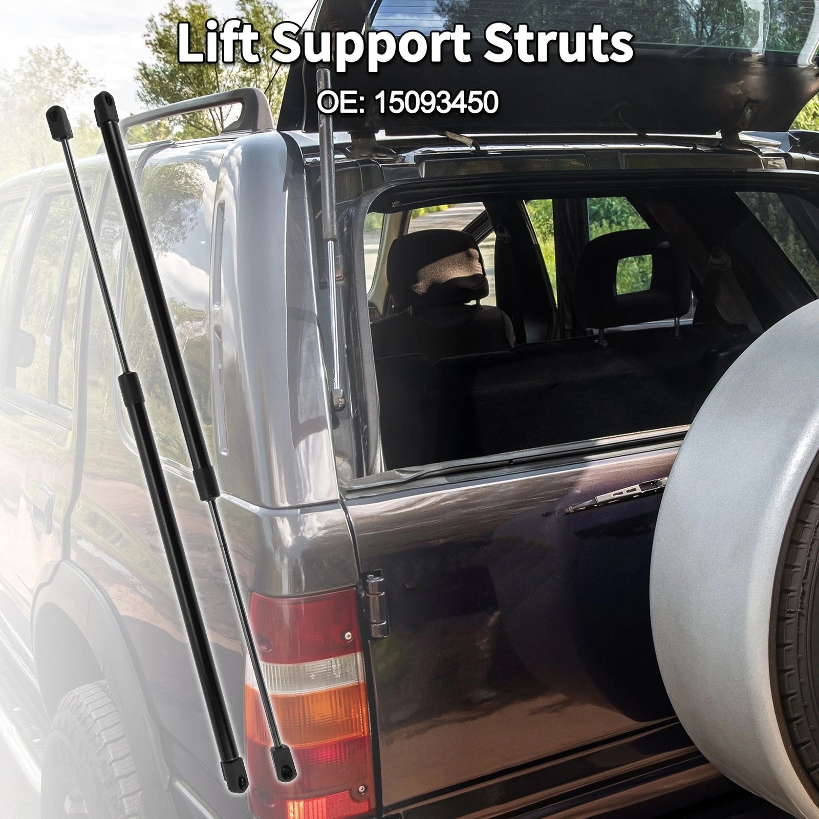 Rear Window Glass Lift Supports Struts Replacement for Chevrolet Trailblazer (2002–2009)