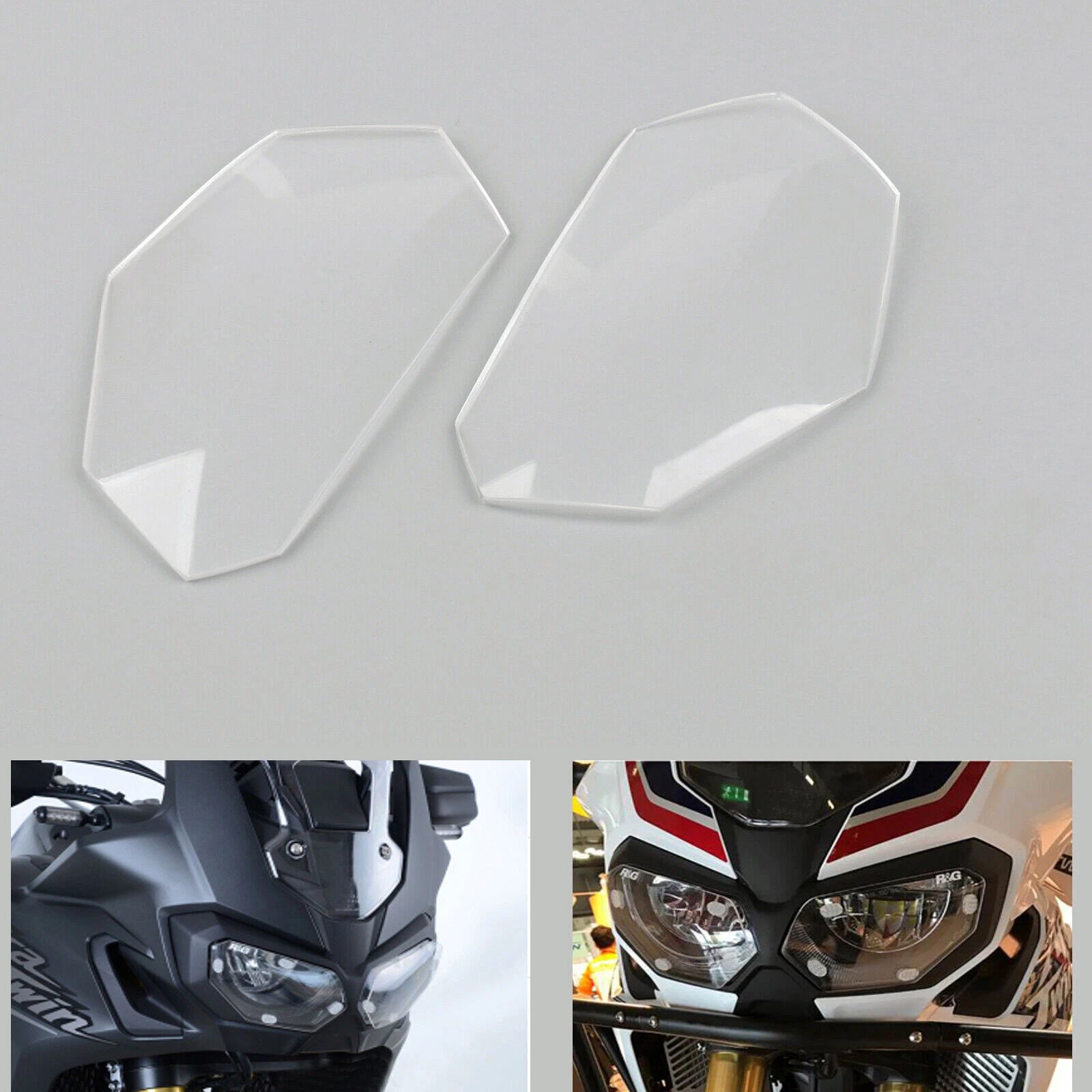 Front Headlight Lens Covers Guard for Honda CRF1000L Africa Twin (2016–2017) CR T9