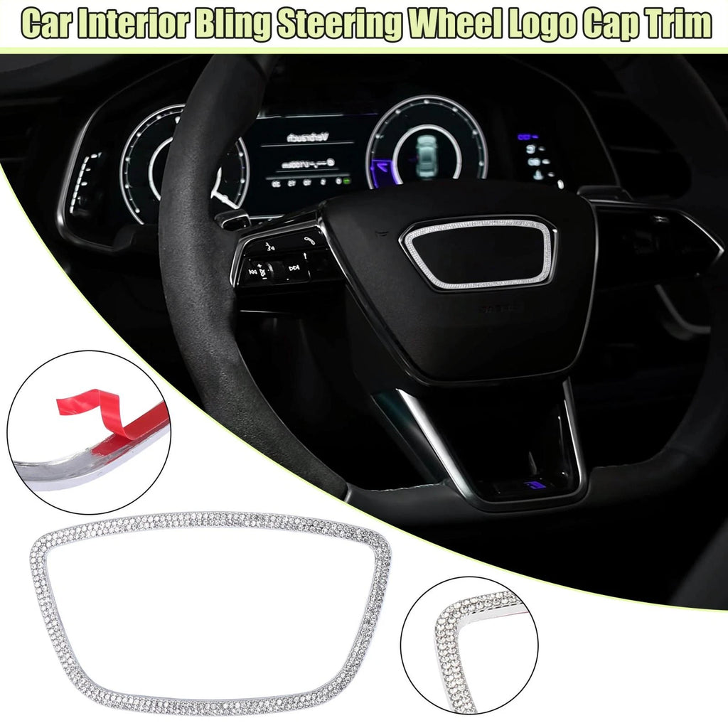 Steering Wheel Trim Cover Replacement Square Sticker for Audi Q7 (2016–2024)