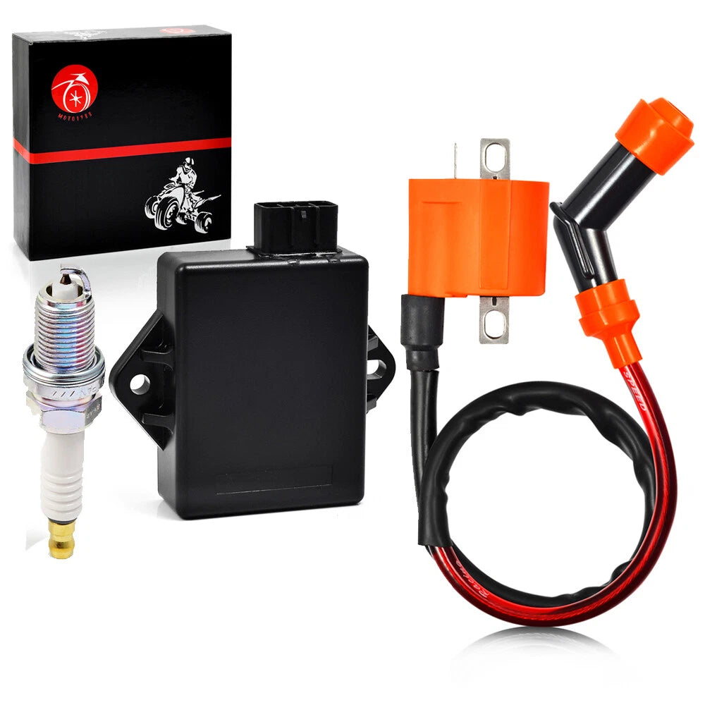 Ignition Coil CDI Spark Plug for Polaris Trail Boss 330 2003–2012, 325 2000–2002 ATP 330