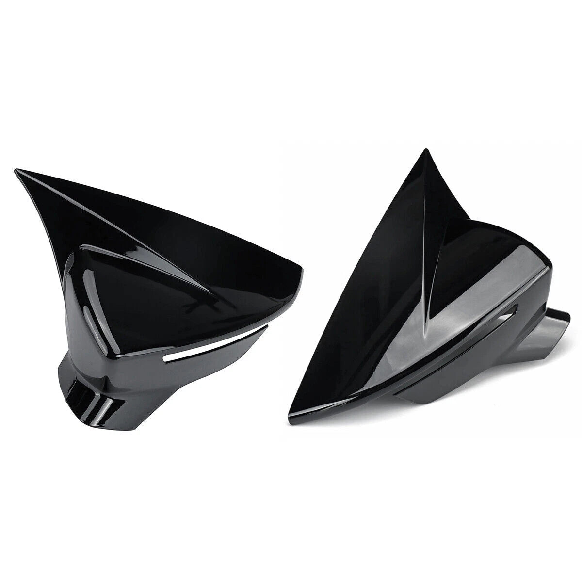 Set of 2 Gloss Black Side Mirror Cover Caps for Seat Leon (2012–2019)