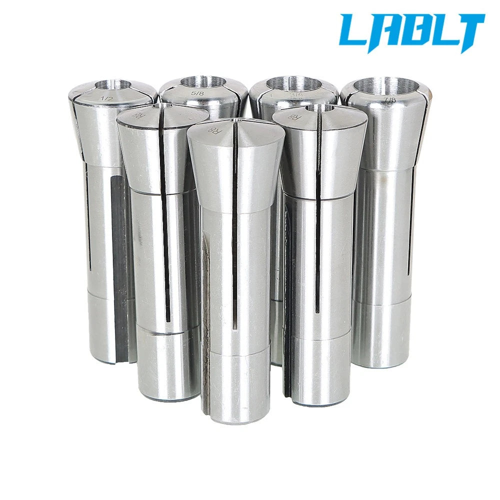 7 Pcs R8 Collet Set for LABLT (1/8" to 7/8")