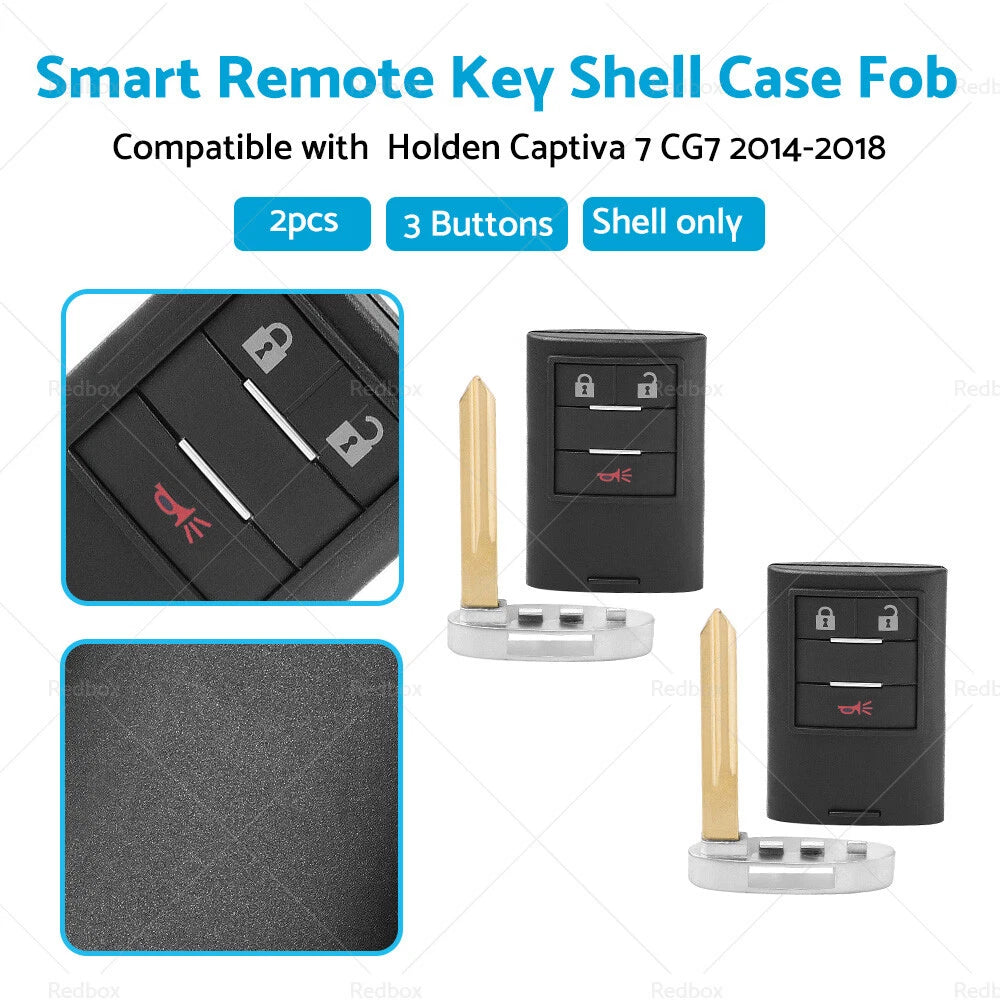 3 Buttons Smart Remote Key Shell Case for Holden Captiva 7 (2014–2018)