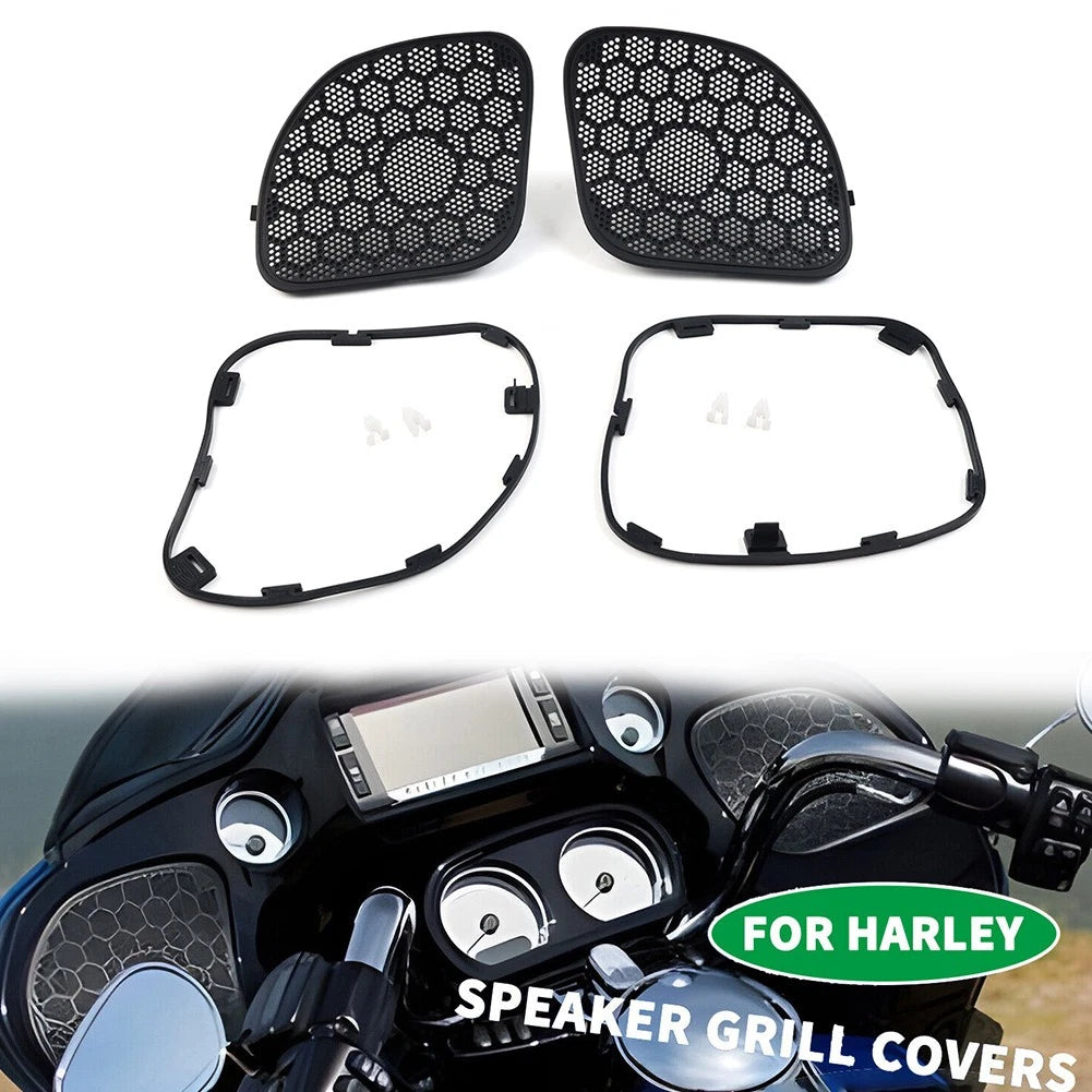 Front Fairing Speakers Mesh Grills for Harley Touring (2015–2023)