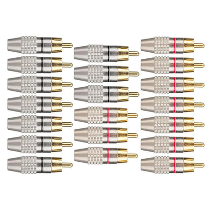 RCA Male Plug Solderless Audio Adapter for Speaker (Universal Fit)