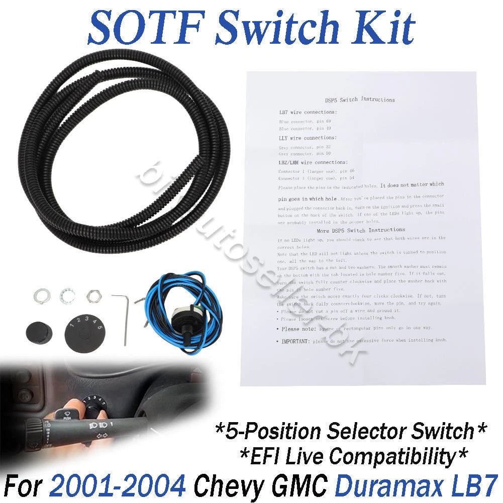 SOTF Switch for Chevy GMC Sierra (2001–2004) 5-Position Selector Switch