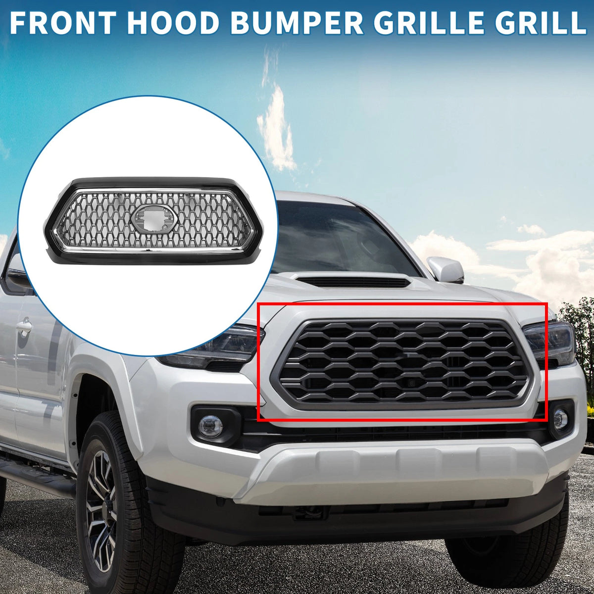 Front Hood Bumper Grille Support Bracket for Toyota Tacoma (2019–2020)