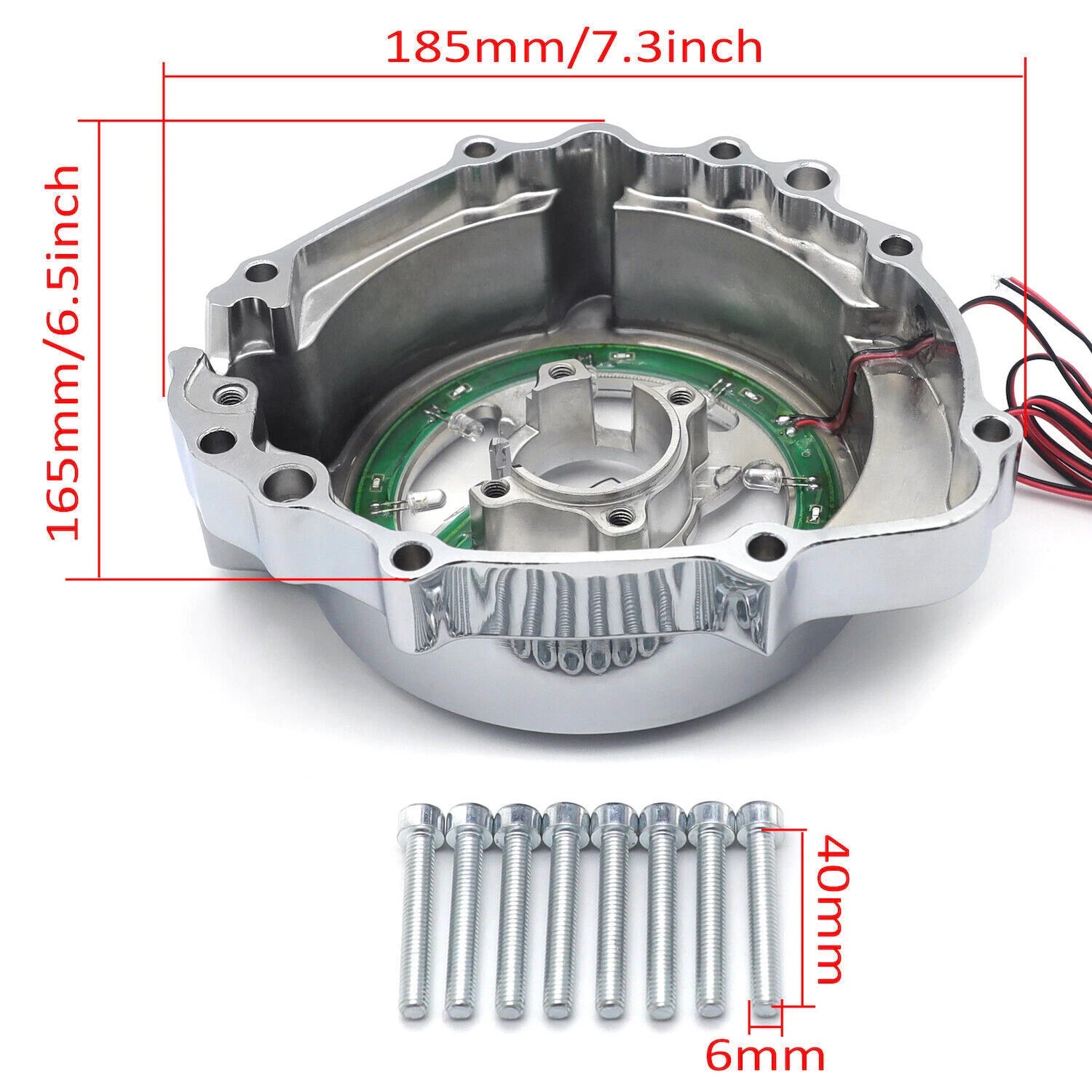Left Engine Stator Cover w/ LED for Honda CBR600RR (2003–2006)