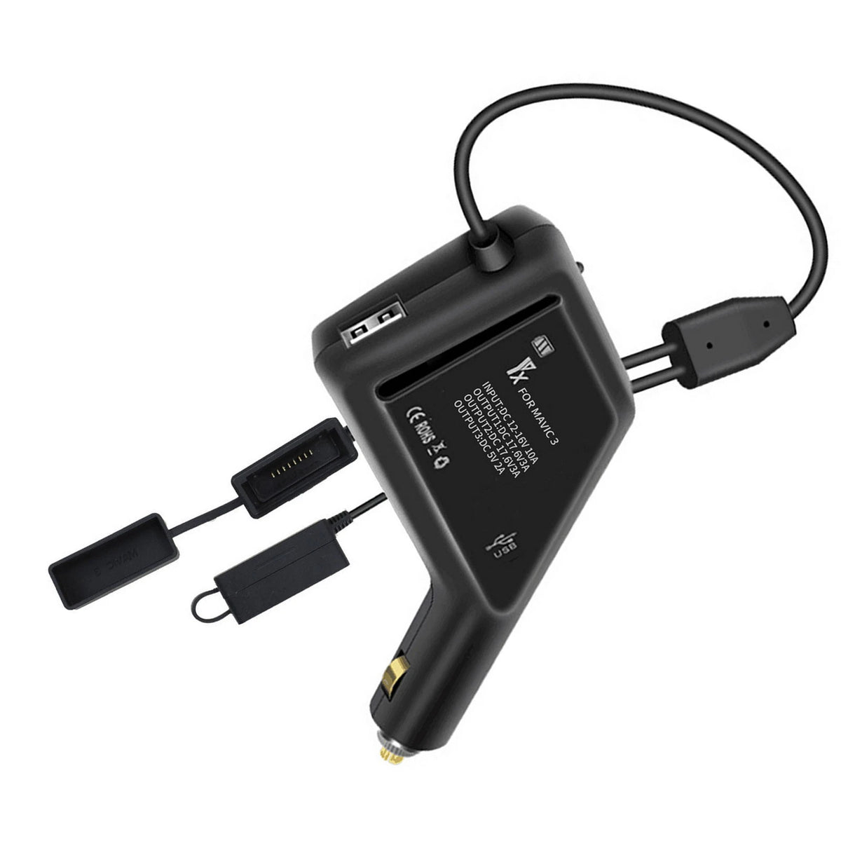 3 in 1 USB Battery Charger Adapter for DJI Mavic 3 (2021–2023)