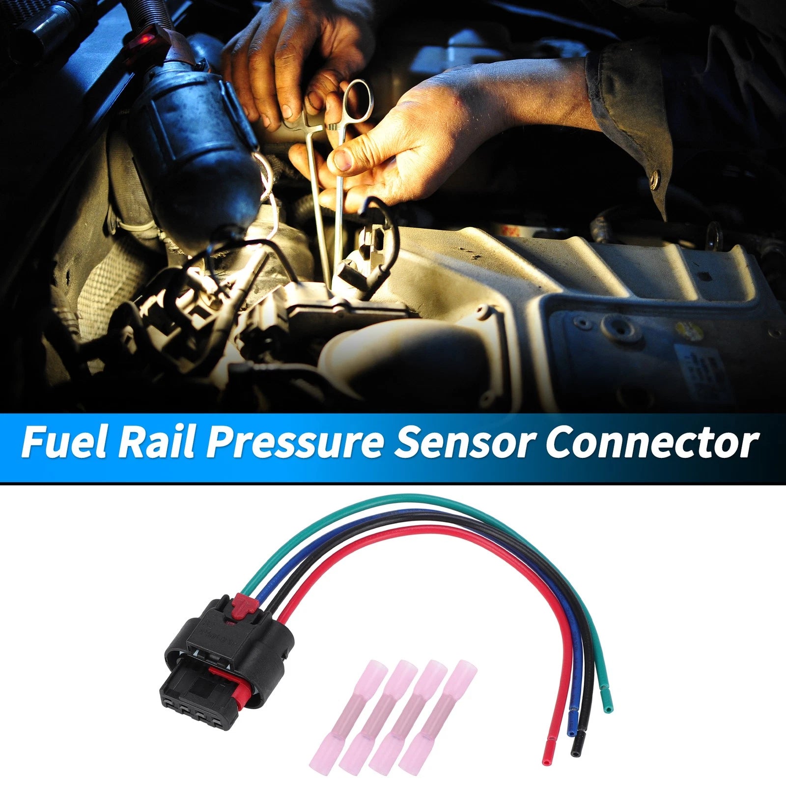 Fuel Rail Pressure Sensor Connector Pigtail Replacement for GMC Sierra Duramax (2017–2024)