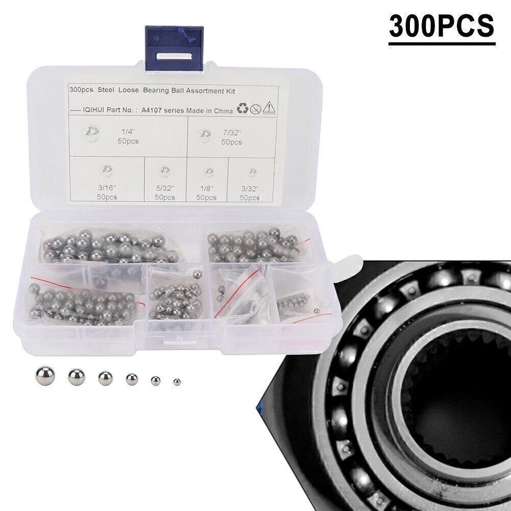 Assorted Loose Bicycle Bearing Balls Set (1/8", 3/32", 5/32", 3/16", 7/32", 1/4")