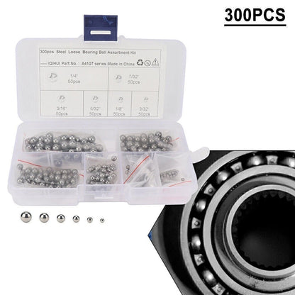 Assorted Loose Bicycle Bearing Balls Set (1/8", 3/32", 5/32", 3/16", 7/32", 1/4")