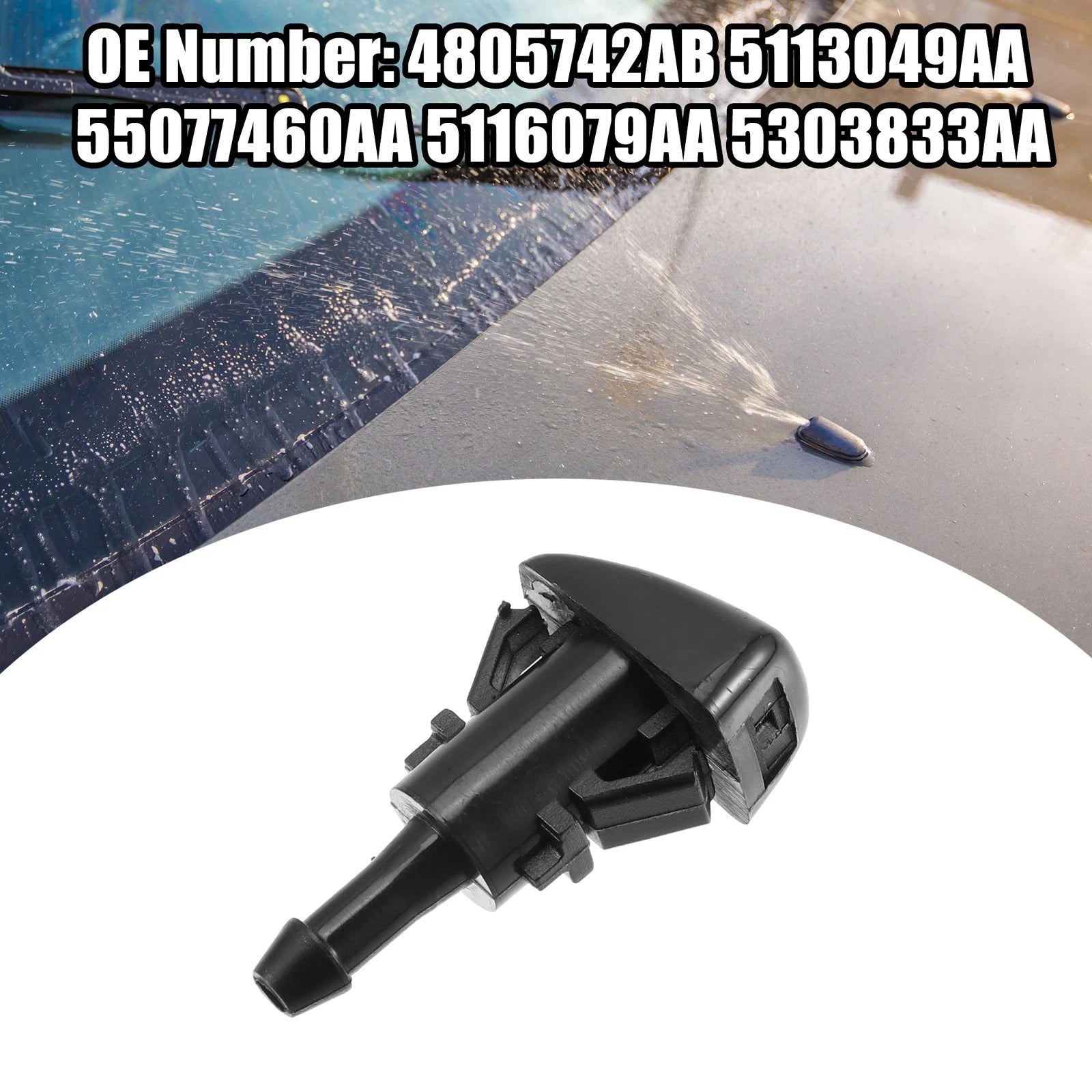 8pcs Windshield Washer Nozzle Wiper Spray Jet for Dodge Caliber (2007–2012)