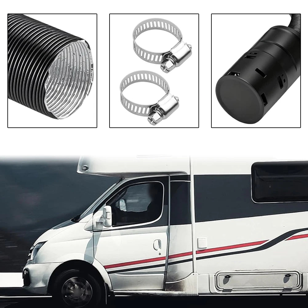 Customizable Length Air Duct with Sponge Filter for Diesel Heater