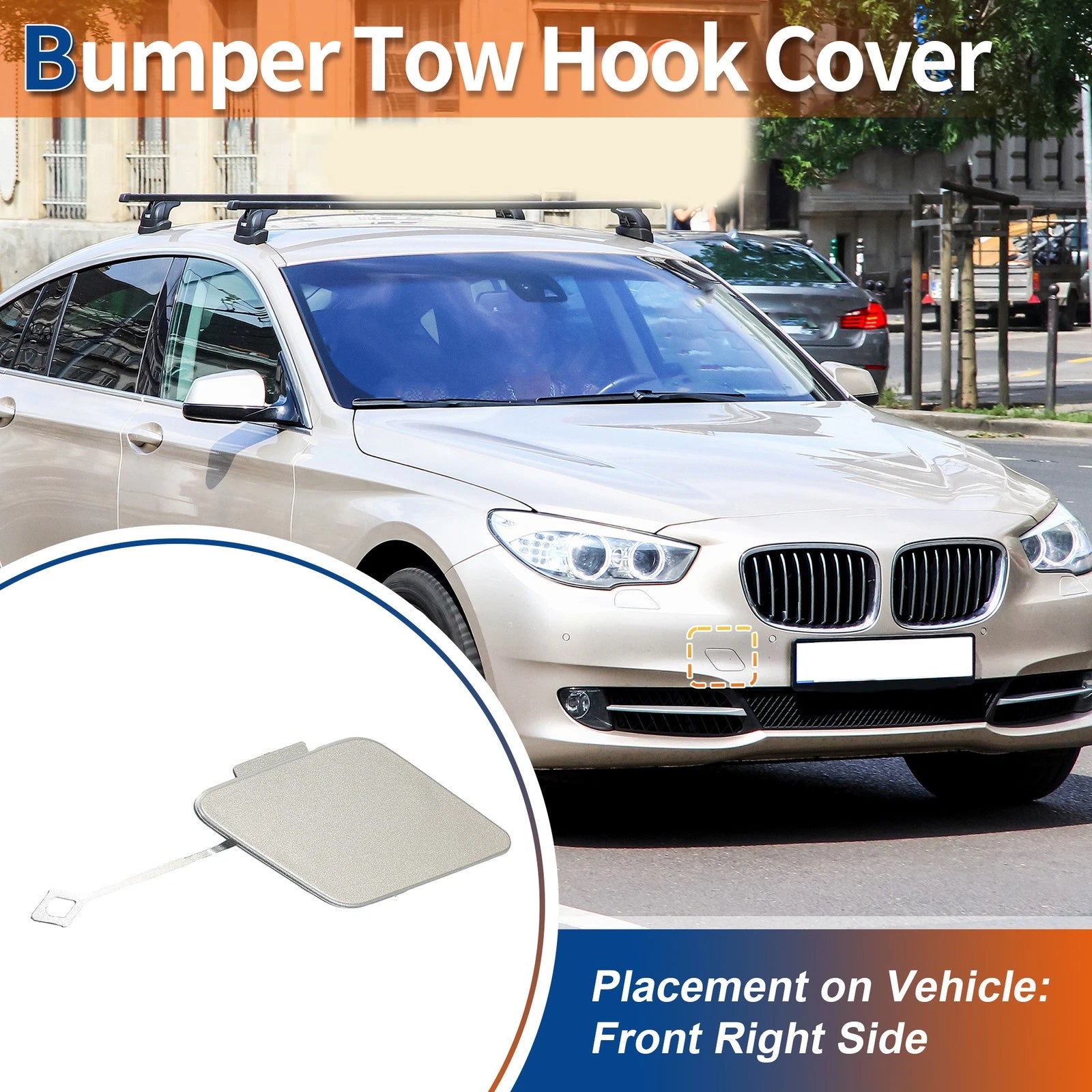 Front Right Tow Hook Cover Replacement for BMW 535i (2011–2016)