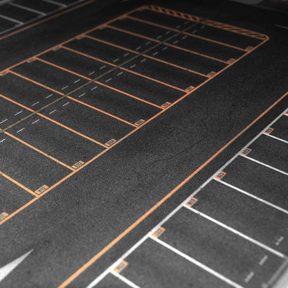 Rubber Mouse Pad Car Mat for Hot Wheels Models (1/64 Scale)