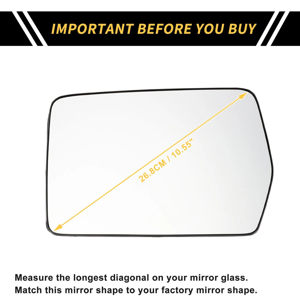 Left Side Mirror Glass Replacement for Ford F-150 (2004–2010)