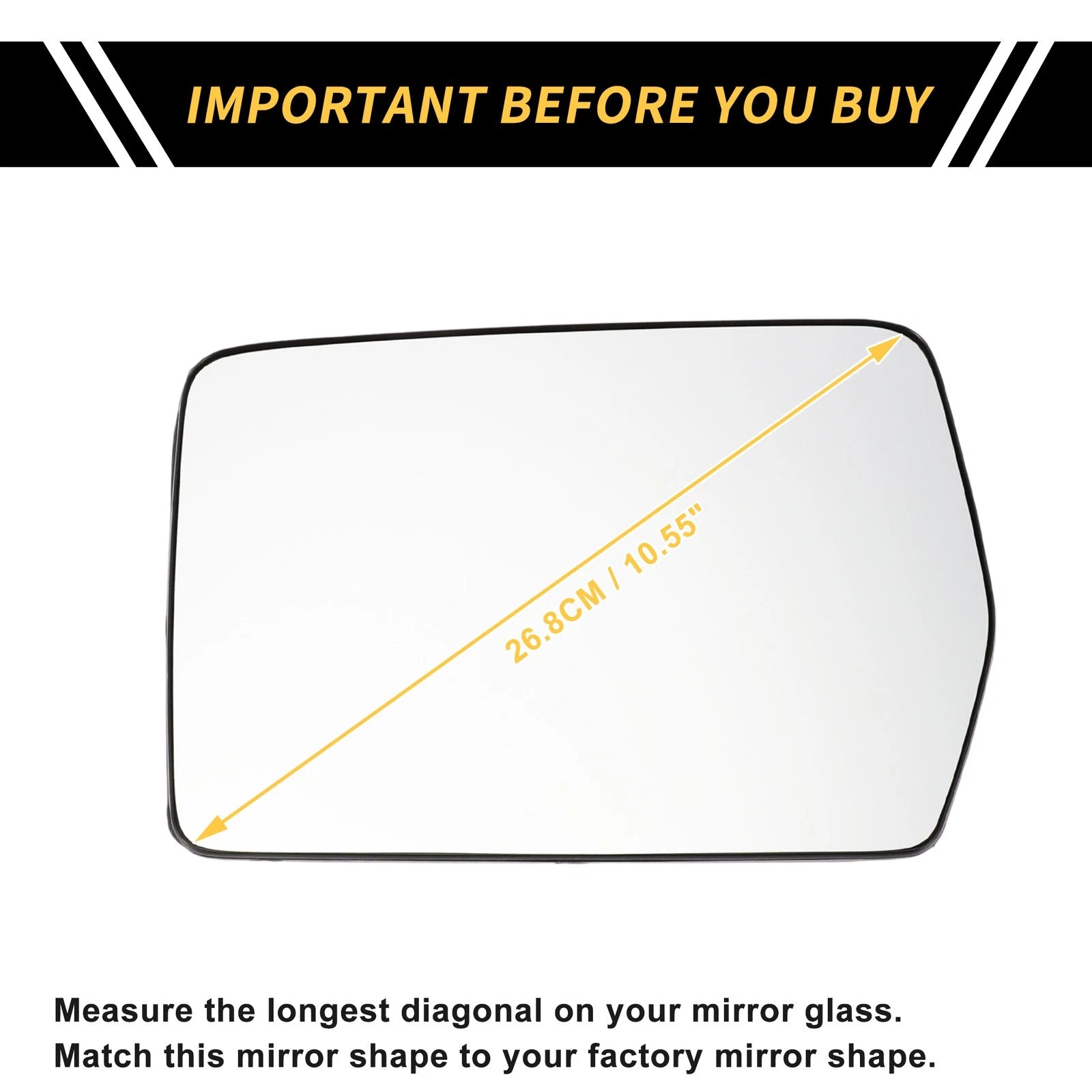 Left Side Mirror Glass Replacement for Ford F-150 (2004–2010)