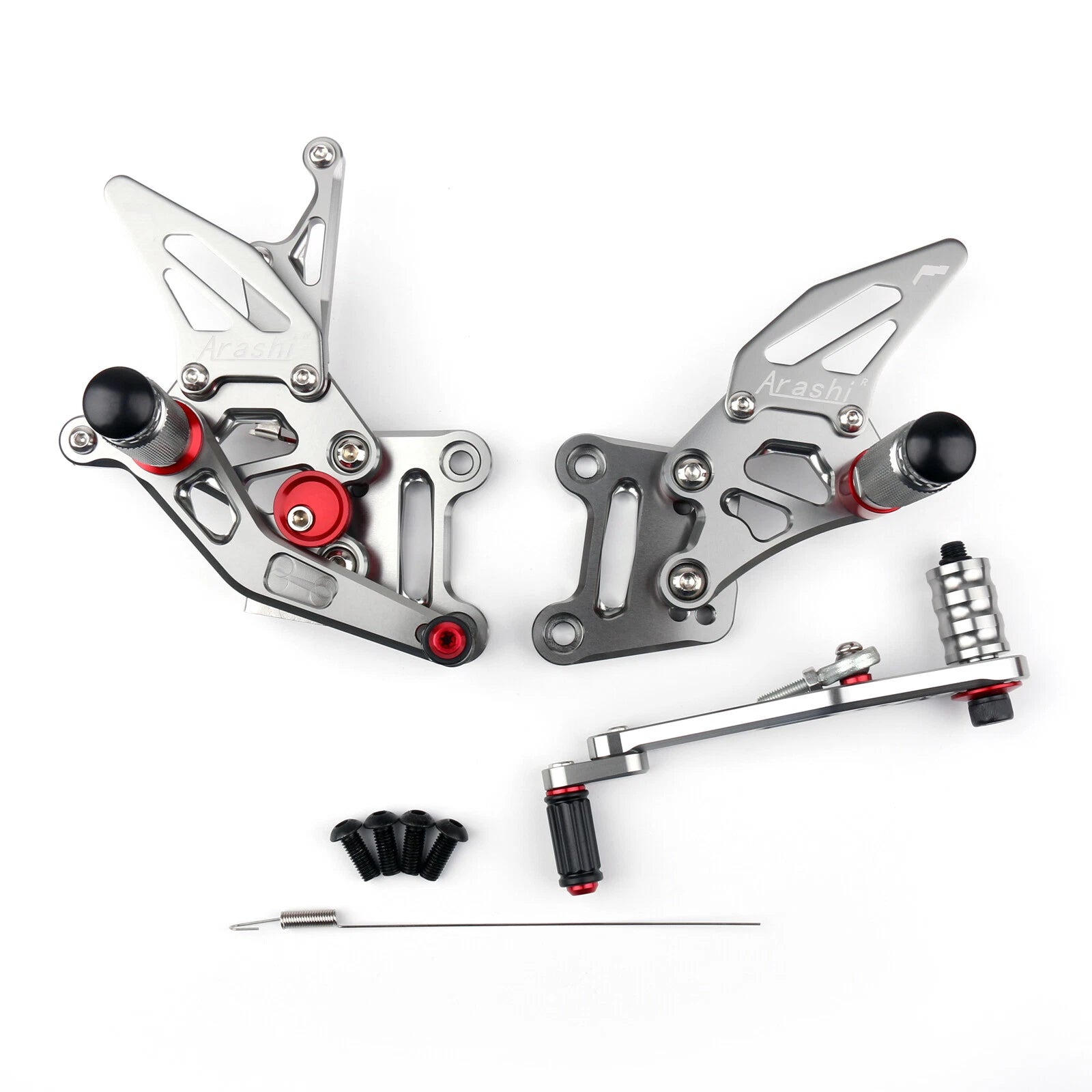 CNC Gray Rearsets Footpegs for Suzuki GSXR1000 GSXR1000R (2017–2023)