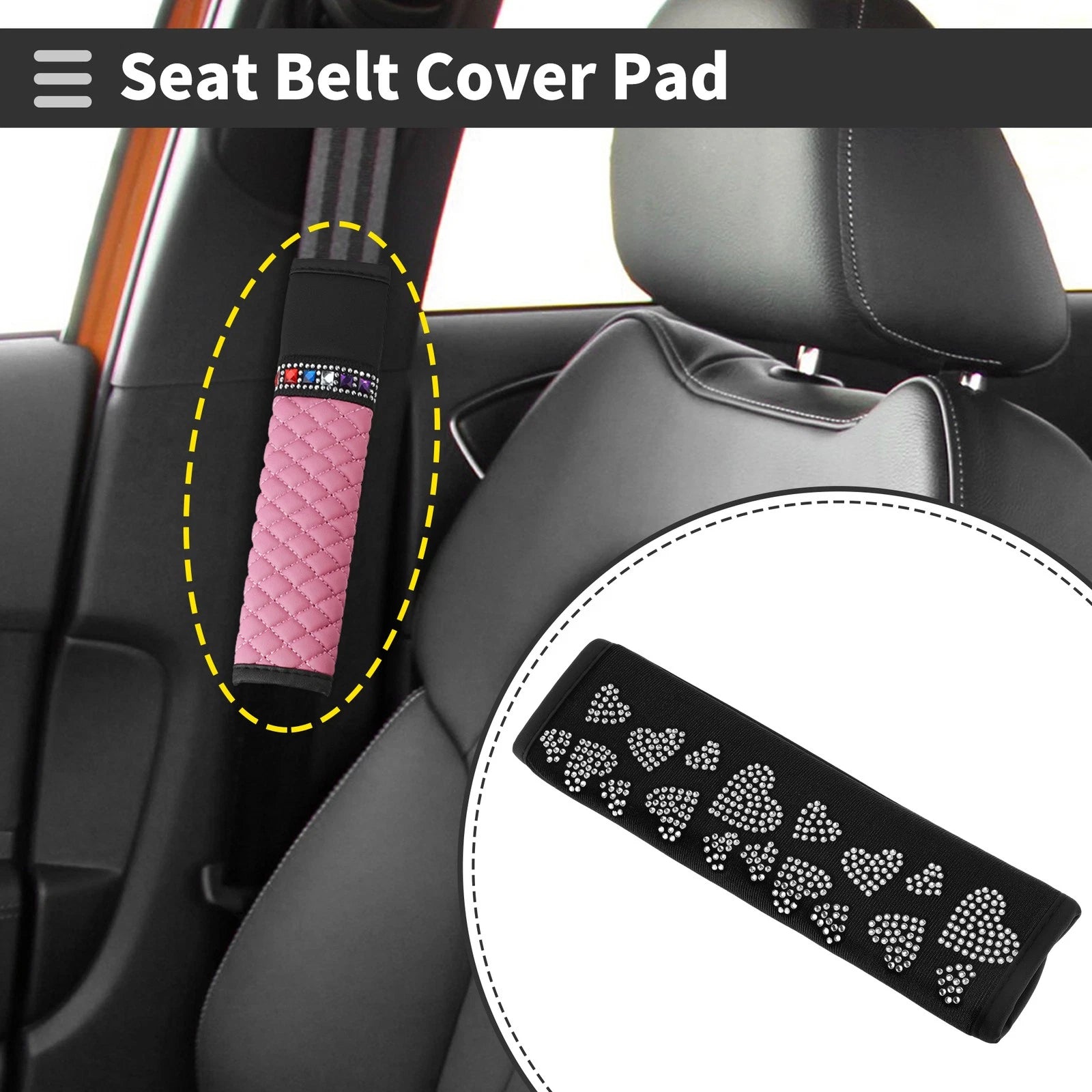 Seat Belt Cover Pad for Universal Fit (23cm)