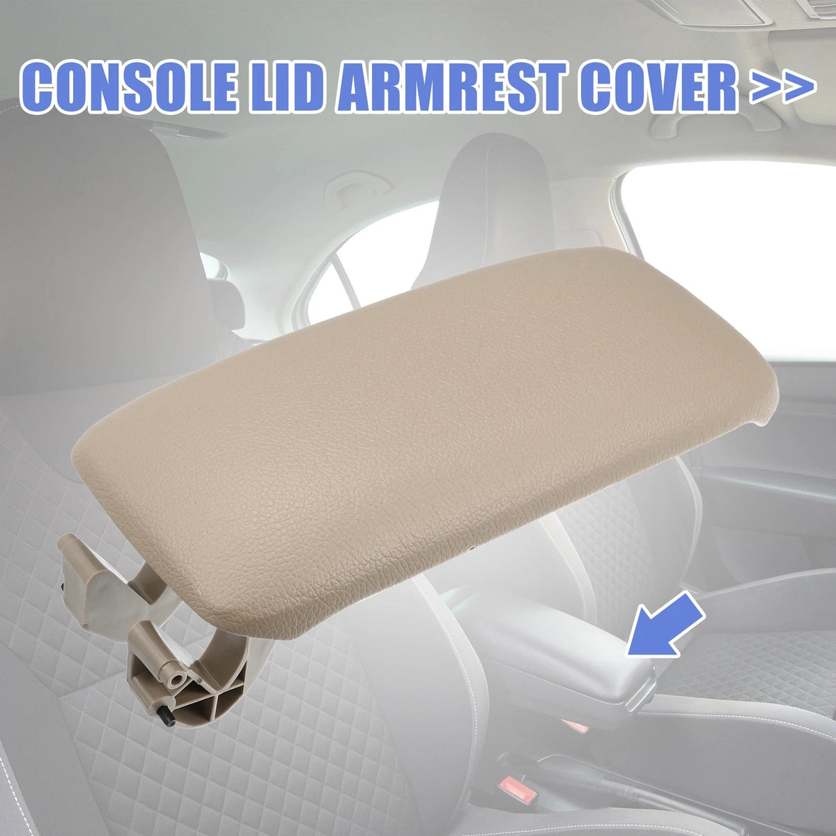 Center Console Cover Lid Replacement for Audi A3 (2003–2012) Beige