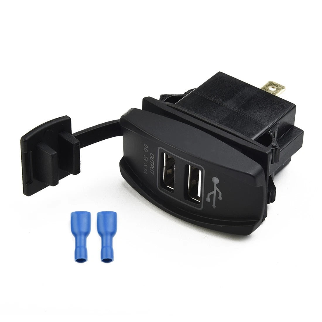 USB Power Charger with White LED Indicator for Vehicle Boat Use