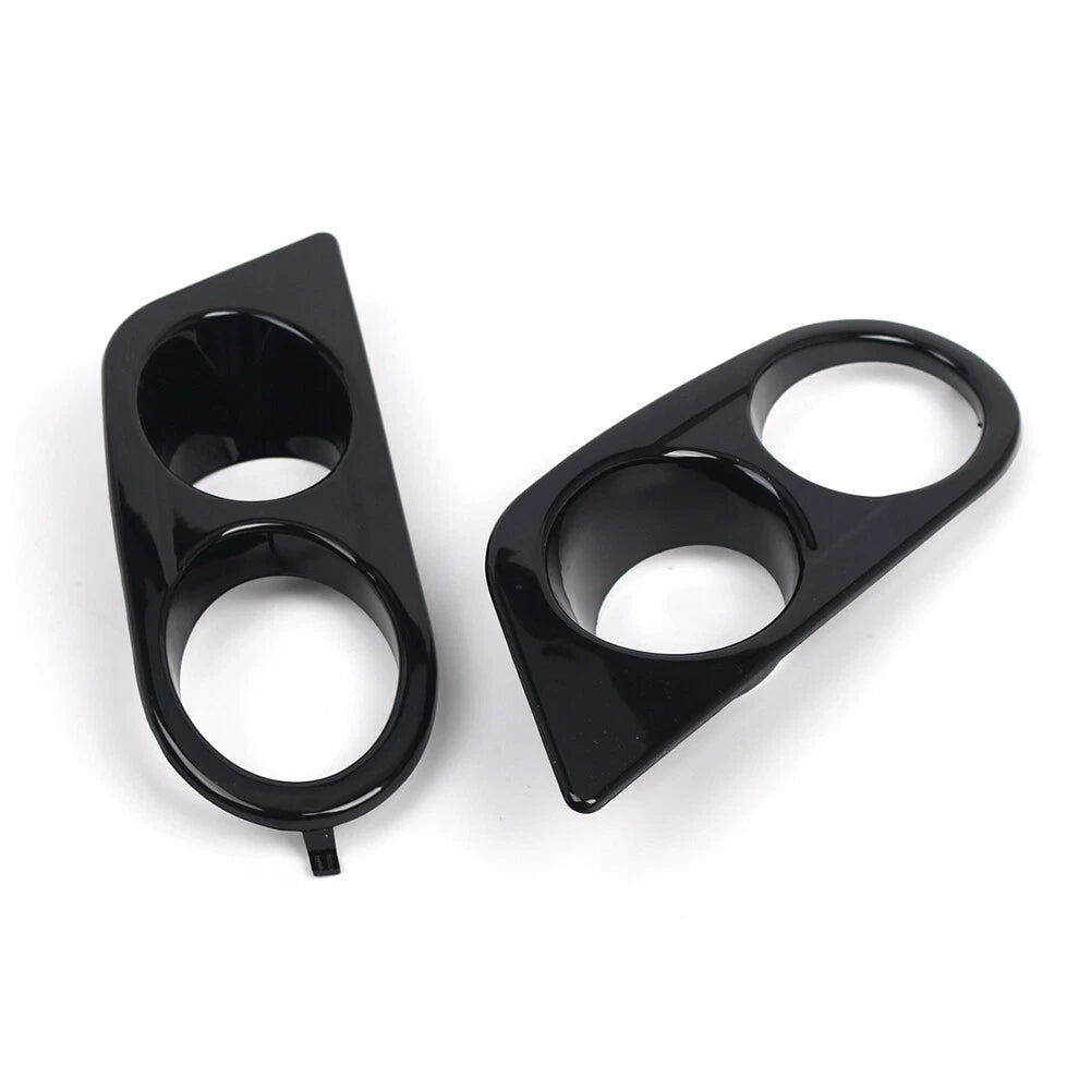 2X Glossy Black Front Fog Light Cover Grille for BMW E46 M3 (2001–2006)