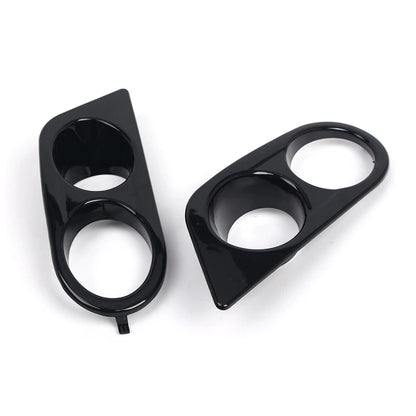 2X Glossy Black Front Fog Light Cover Grille for BMW E46 M3 (2001–2006)