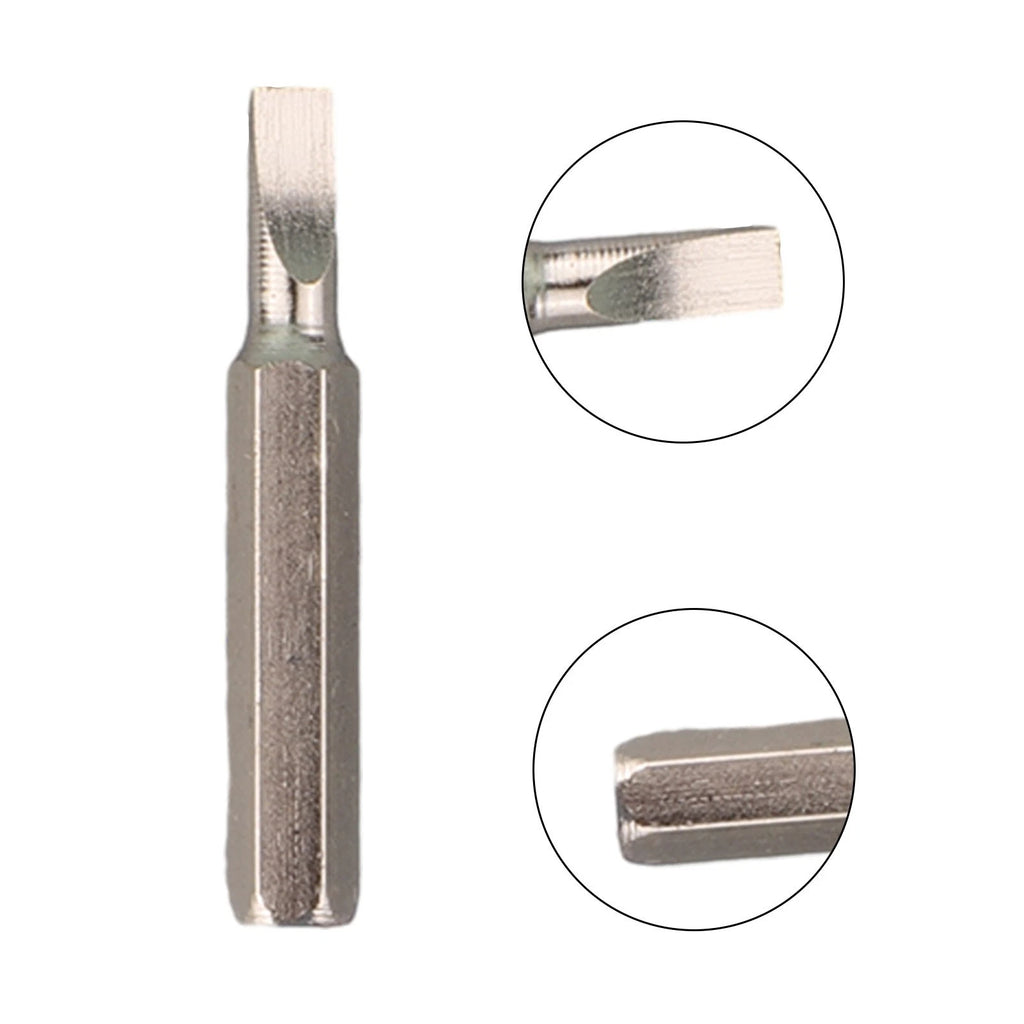 Set of 4 Silver Screwdriver Bits for Electric Screwdriver Assembly
