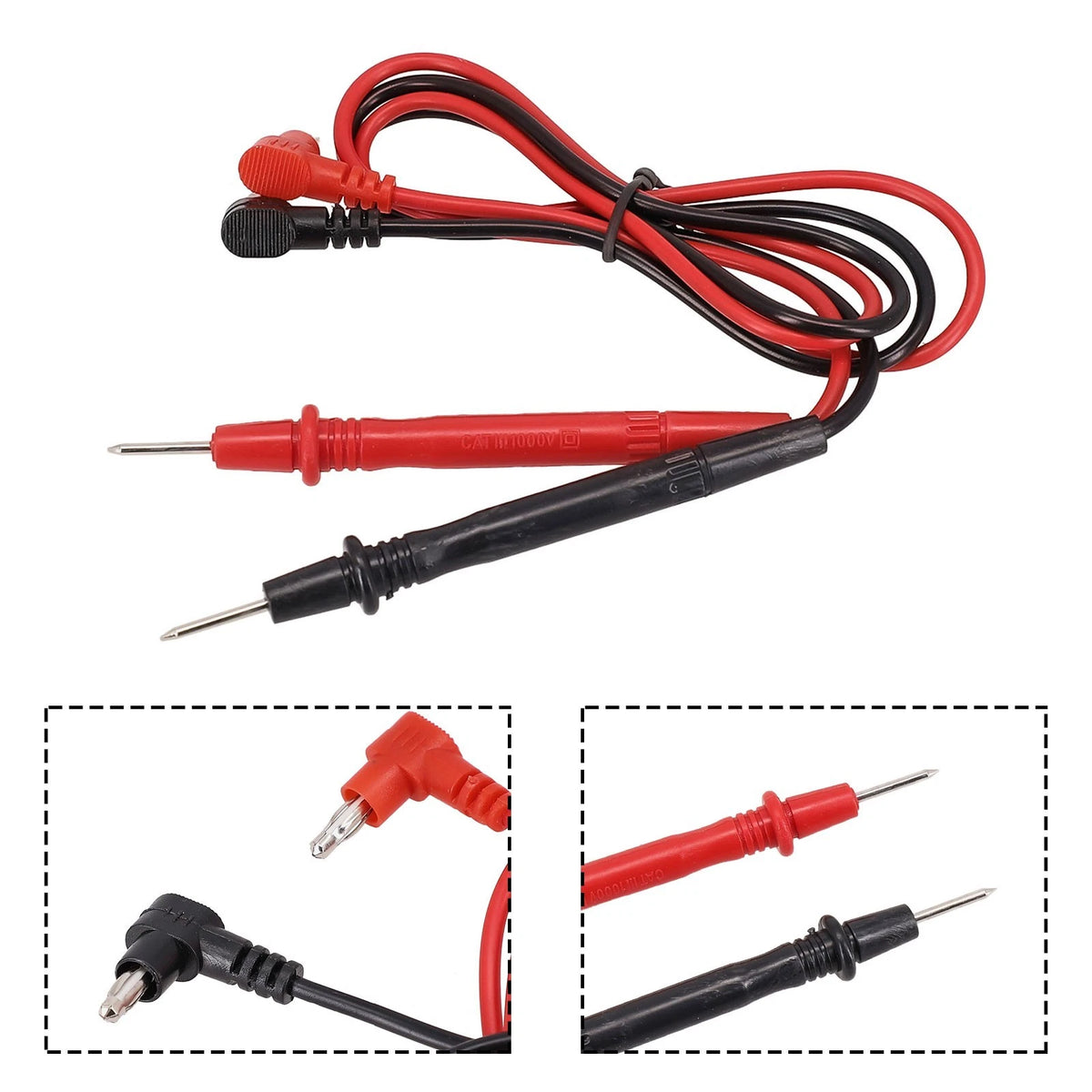 Set of 2 Multimeter Test Leads for Industrial Use