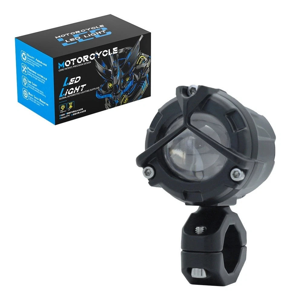 Waterproof 15W LED Motorcycle Headlight for Mini Spotlights White Yellow 6000K