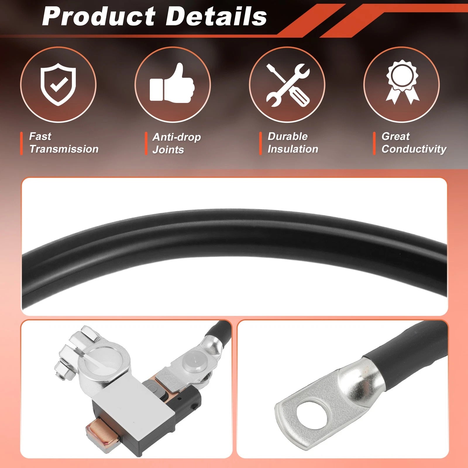 Battery Negative Sensor Cable Ground Wire Terminal Connector for Kia Sorento (2011–2020)