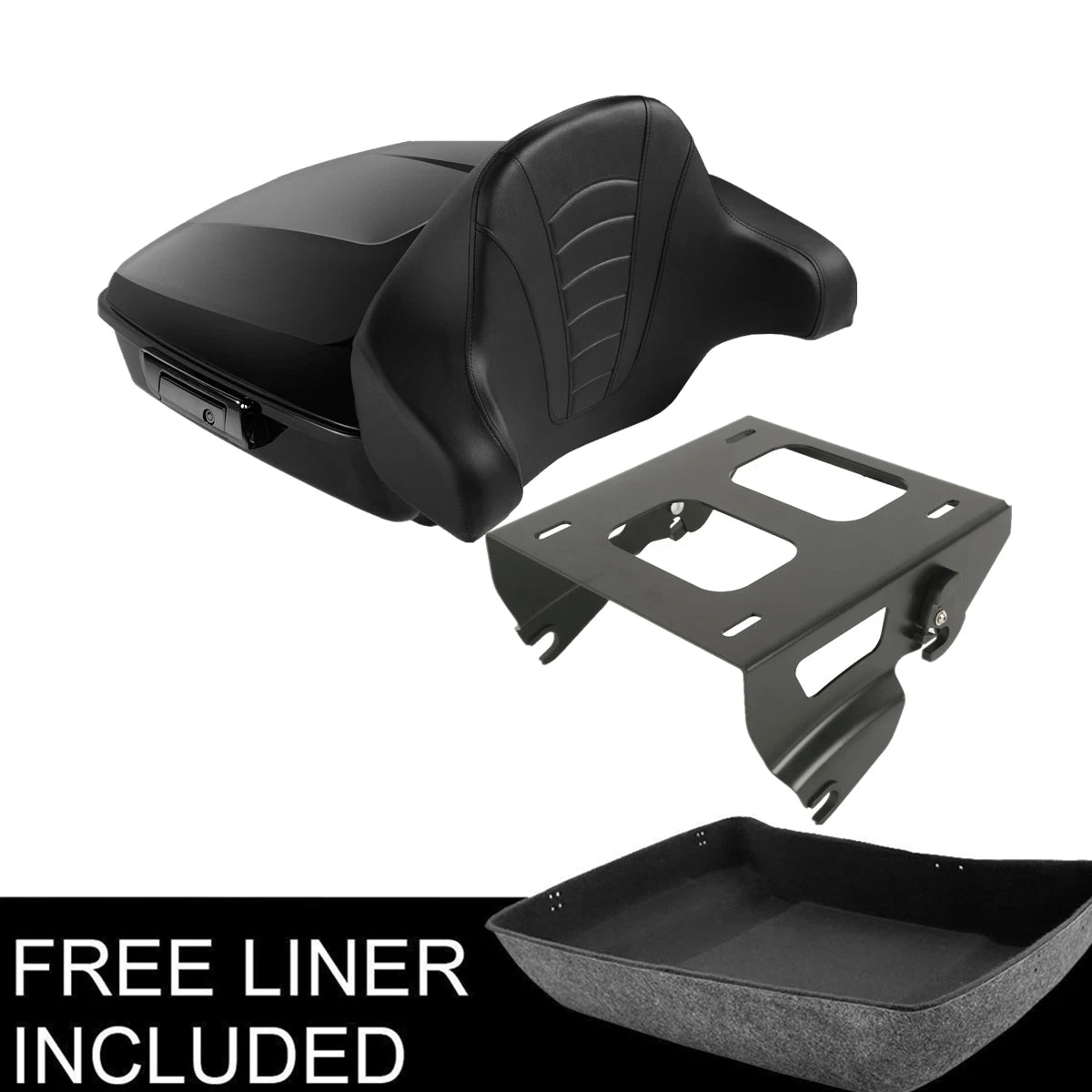 Chopped Trunk Pad Solo Mount Rack for Harley Touring Electra Glide (2014–2023)