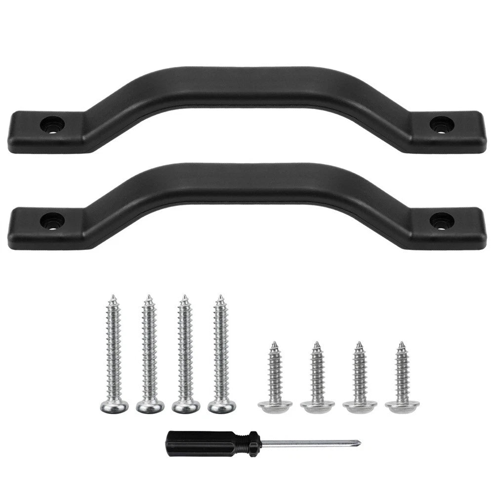 2pcs High-quality RV Grab Handle Black Plastic Handles Kit For Campers UTV