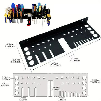 Metal Wall Mount Screwdriver Organizer Rack for Universal Use