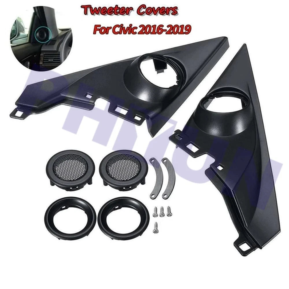 2Pcs Speaker Tweeter Panel Cover Trim for Honda Civic (2016–2019)